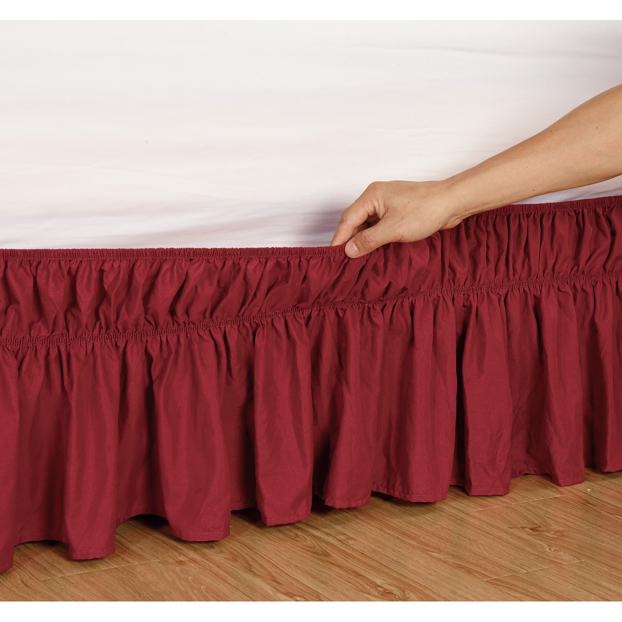 Fashion Street Easyfit Wrap Around Solid Ruffled 14 Inch Bed Skirt Ebay