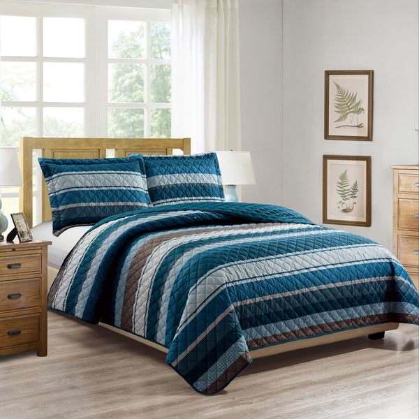 RT Designers Collection Brody Printed 3-Piece Reversible Quilt Set