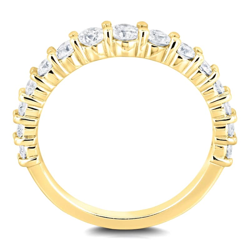 Annello by Kobelli 14k Yellow Gold 3/4 Carat TDW Graduated Diamonds Wedding Band