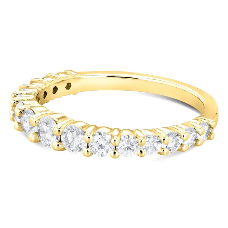 Annello by Kobelli 14k Yellow Gold 3/4 Carat TDW Graduated Diamonds Wedding Band