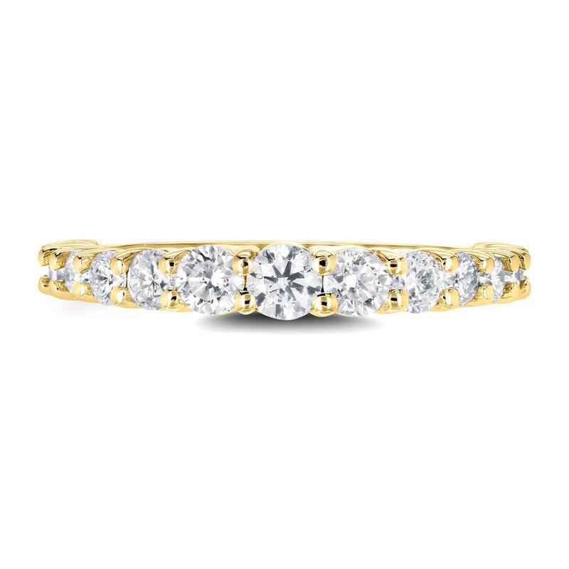 Annello by Kobelli 14k Yellow Gold 3/4 Carat TDW Graduated Diamonds Wedding Band
