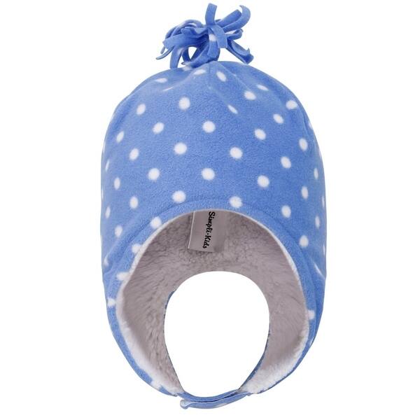 Kids Baby Toddlers Sherpa Lined Cartoon Embroidered Patterned Hat Mitten Set
