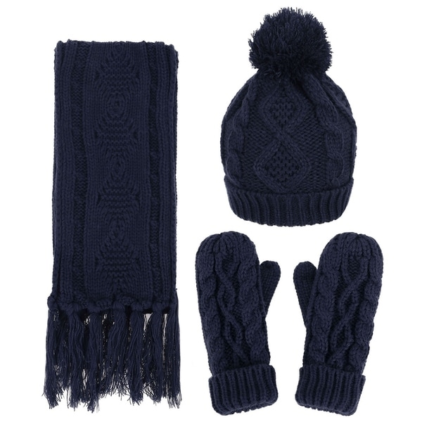 womens hat gloves scarf set