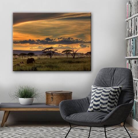 Africa' Scenic Wrapped Canvas Wall Decor