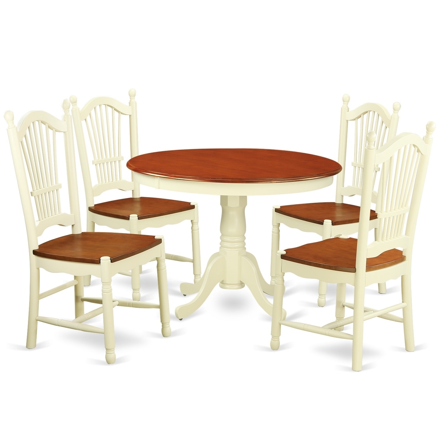 hldo5w 5 pc set with a small table and 4 leather kitchen chairs