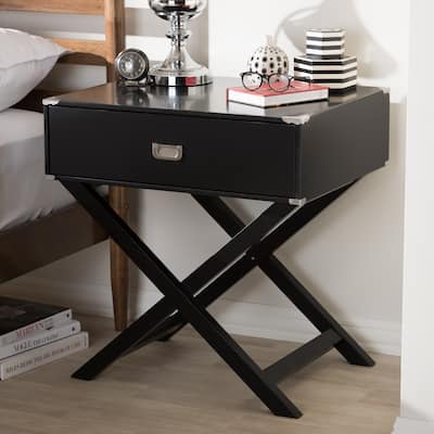 Baxton Studio Curtice Modern And Contemporary 1-Drawer Wooden End Table