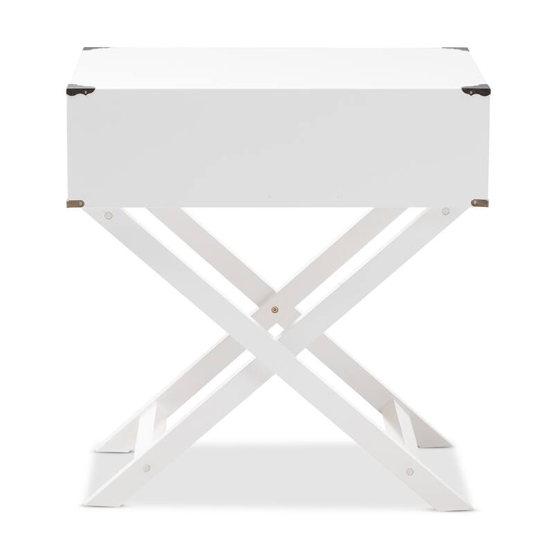 Baxton Studio Curtice Modern And Contemporary 1-Drawer Wooden End Table