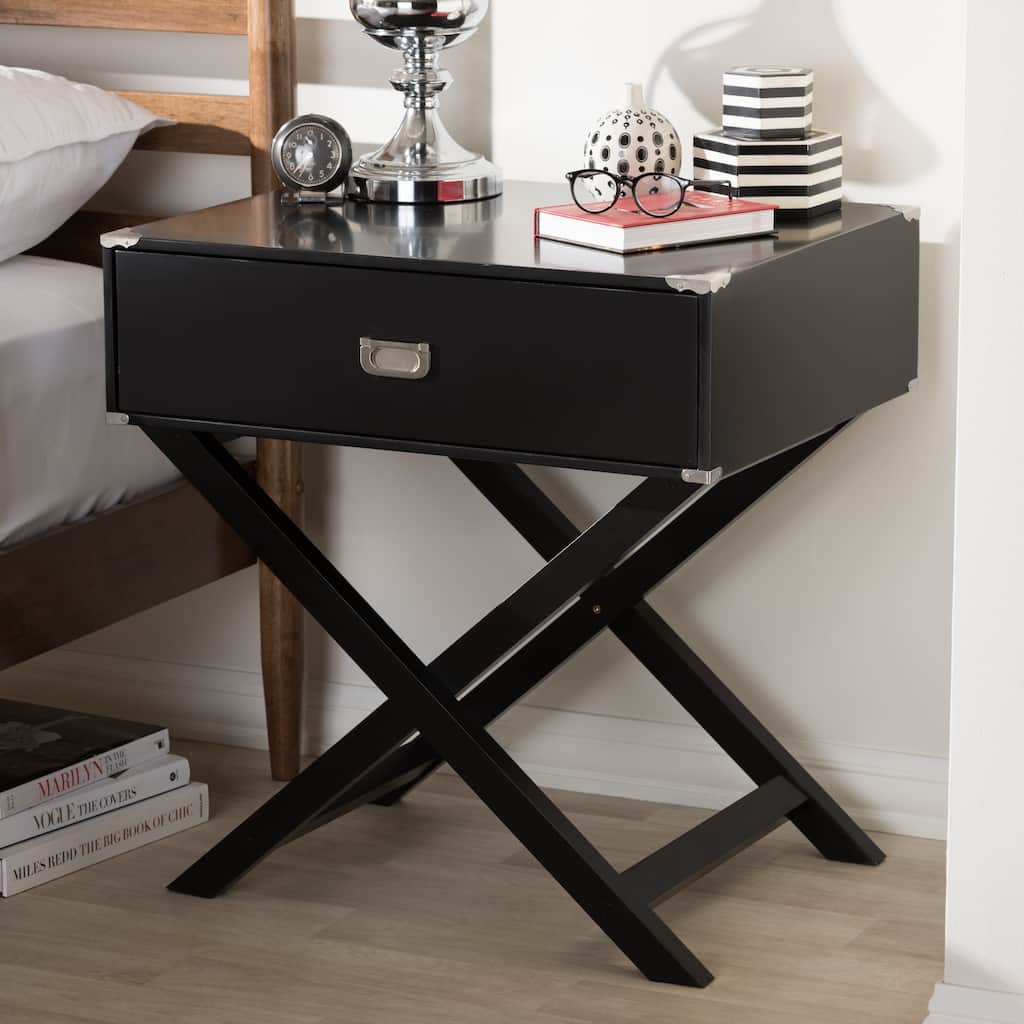 Baxton Studio Curtice Modern And Contemporary 1-Drawer Wooden End Table