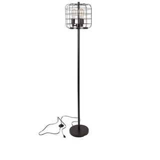 Indy Cage Floor Lamp with Antique Finished Metal