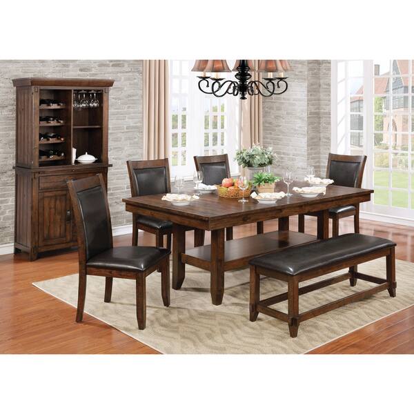 Shop Furniture Of America Fete Transitional Cherry Solid Wood Wine