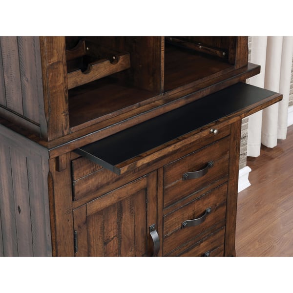 Shop Furniture Of America Fete Transitional Cherry Solid Wood Wine