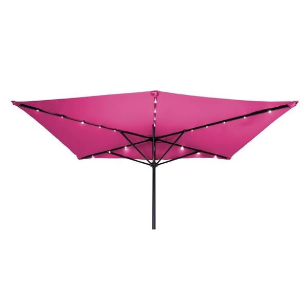 Shop Black Friday Deals On 5 X 6 5 Led Patio Half Umbrella With Rectangular Design By Trademark Innovations Pink Overstock 17652873