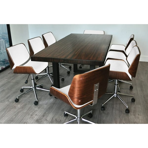 Shop Solis Rebus Conference Set With White Padded Bonded Leather