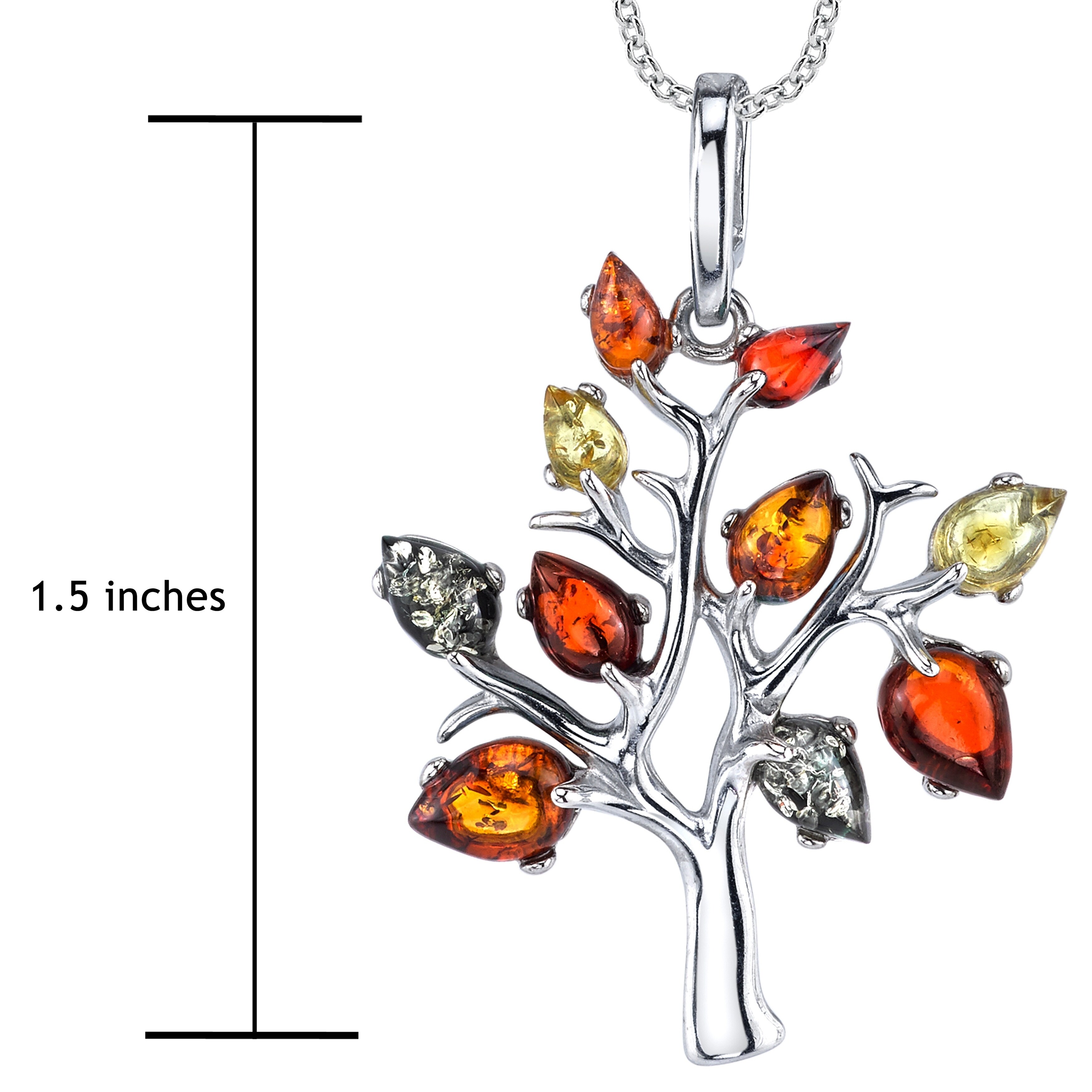 Baltic Amber Sterling Silver 925 Butterfly Pendant Necklace Jewellery Jewelry