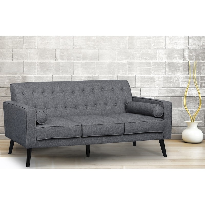 Donna Mid-Century Style Fabric Sofa