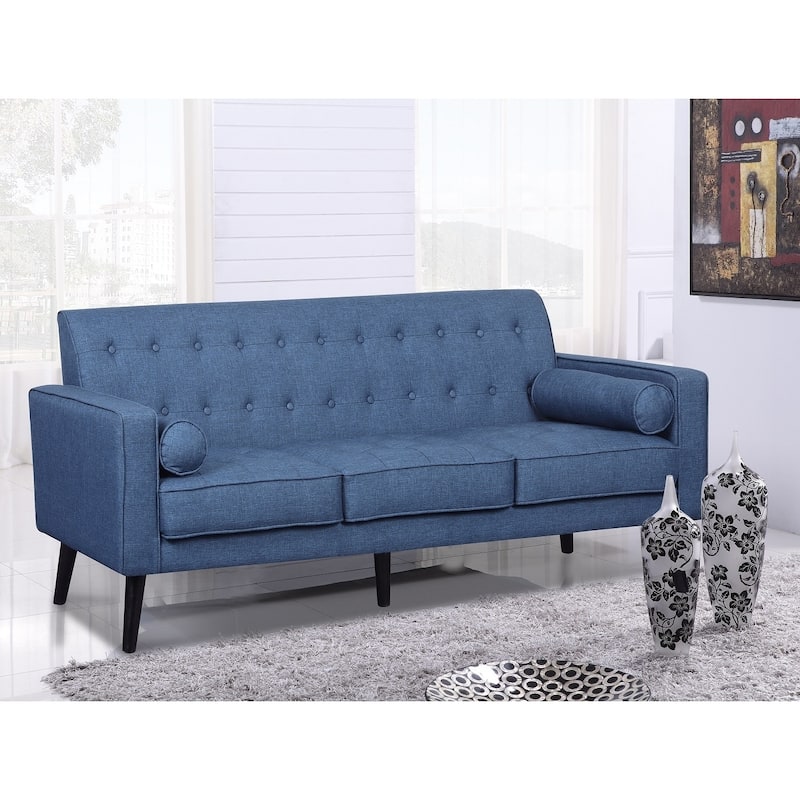 Donna Mid-Century Style Fabric Sofa