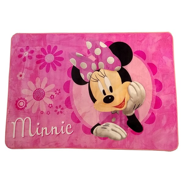 Disney Minnie Mouse Multicolor Non Slip Polyester Kids Area Rug 4 6 X 6 8