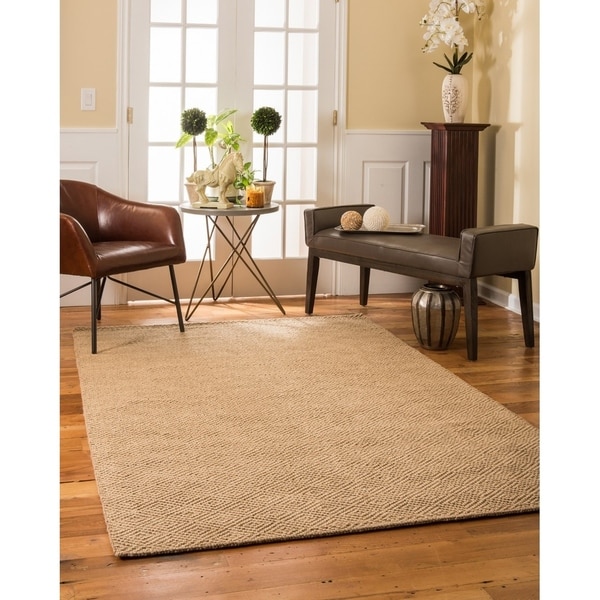 Natural Area Rugs Handmade Jewel Jute Rectangular Rug (6' x 9') Brown - 6' x 9'