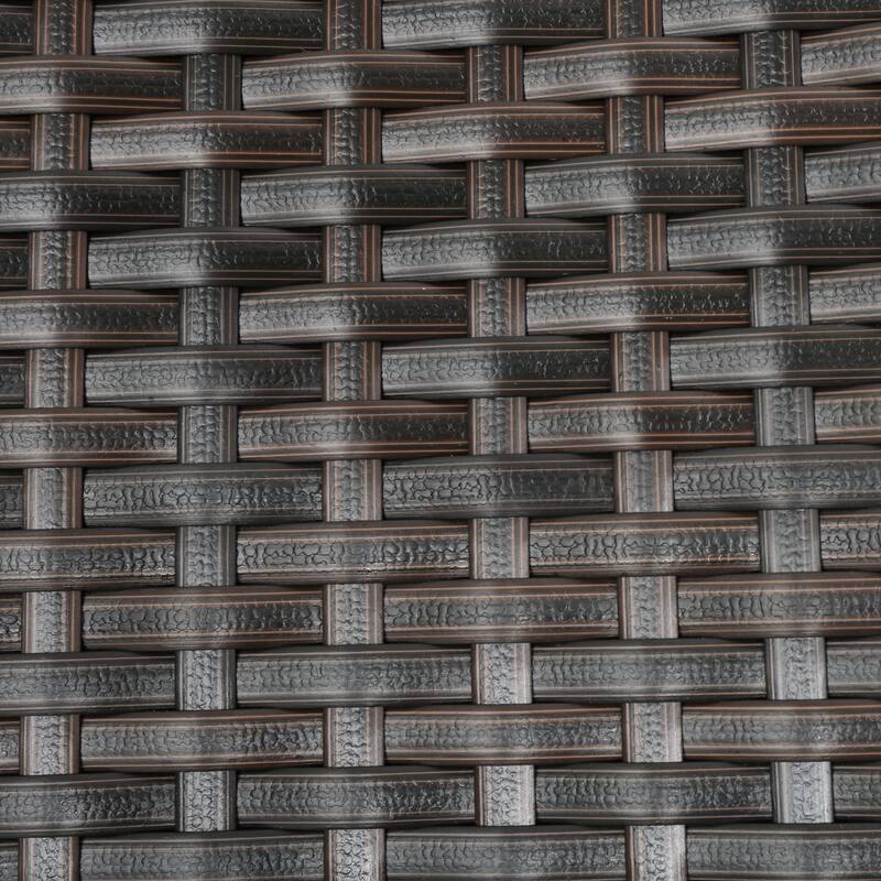 Kyler Outdoor 5-Piece Round Foldable Wicker Dining Set with Umbrella Hole by Christopher Knight Home