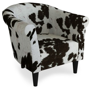 The Gray Barn  Goddard Cowhide Print Accent Chair (Black)