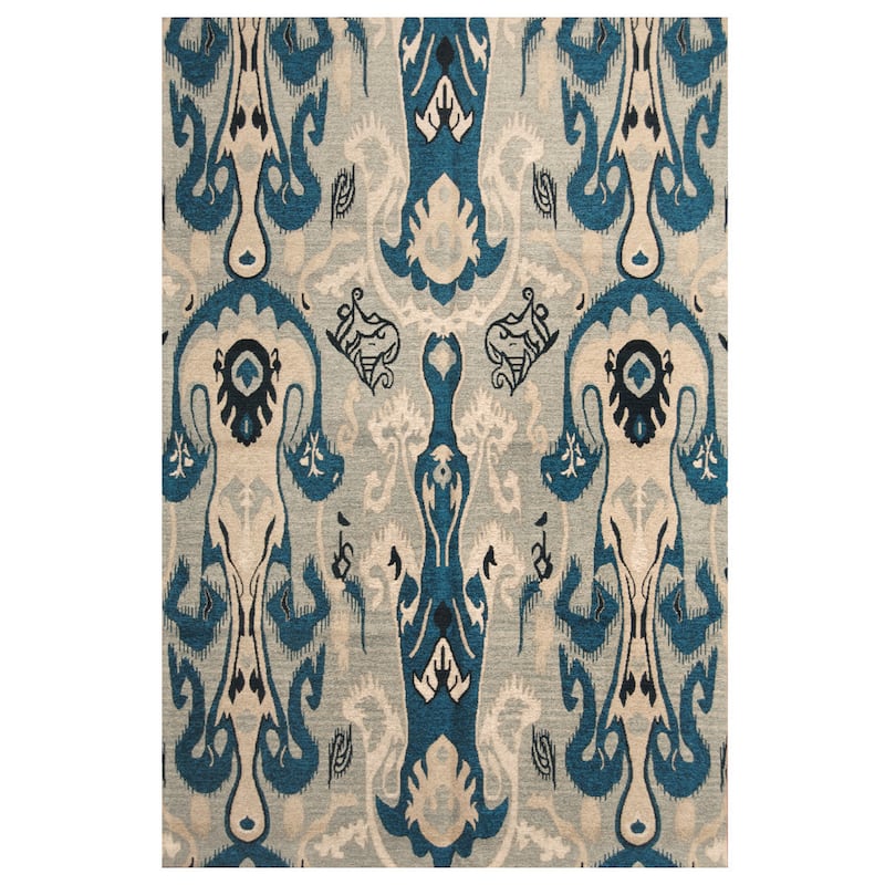 HERAT ORIENTAL Handmade Chenille Flatweave Ikat Rug - 5' x 8'