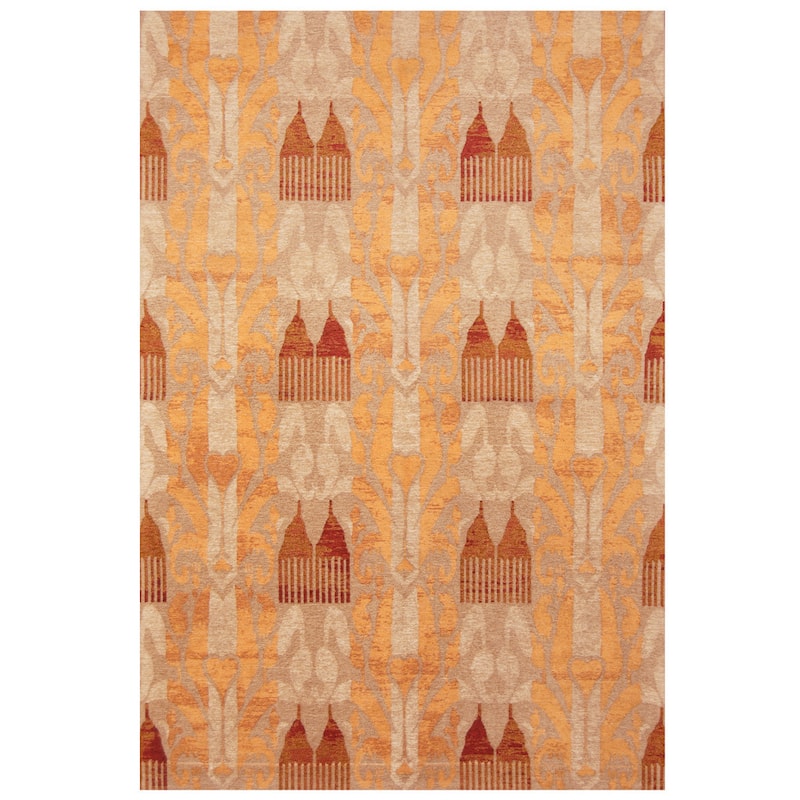 HERAT ORIENTAL Handmade Chenille Flatweave Ikat Rug - 5' x 8'