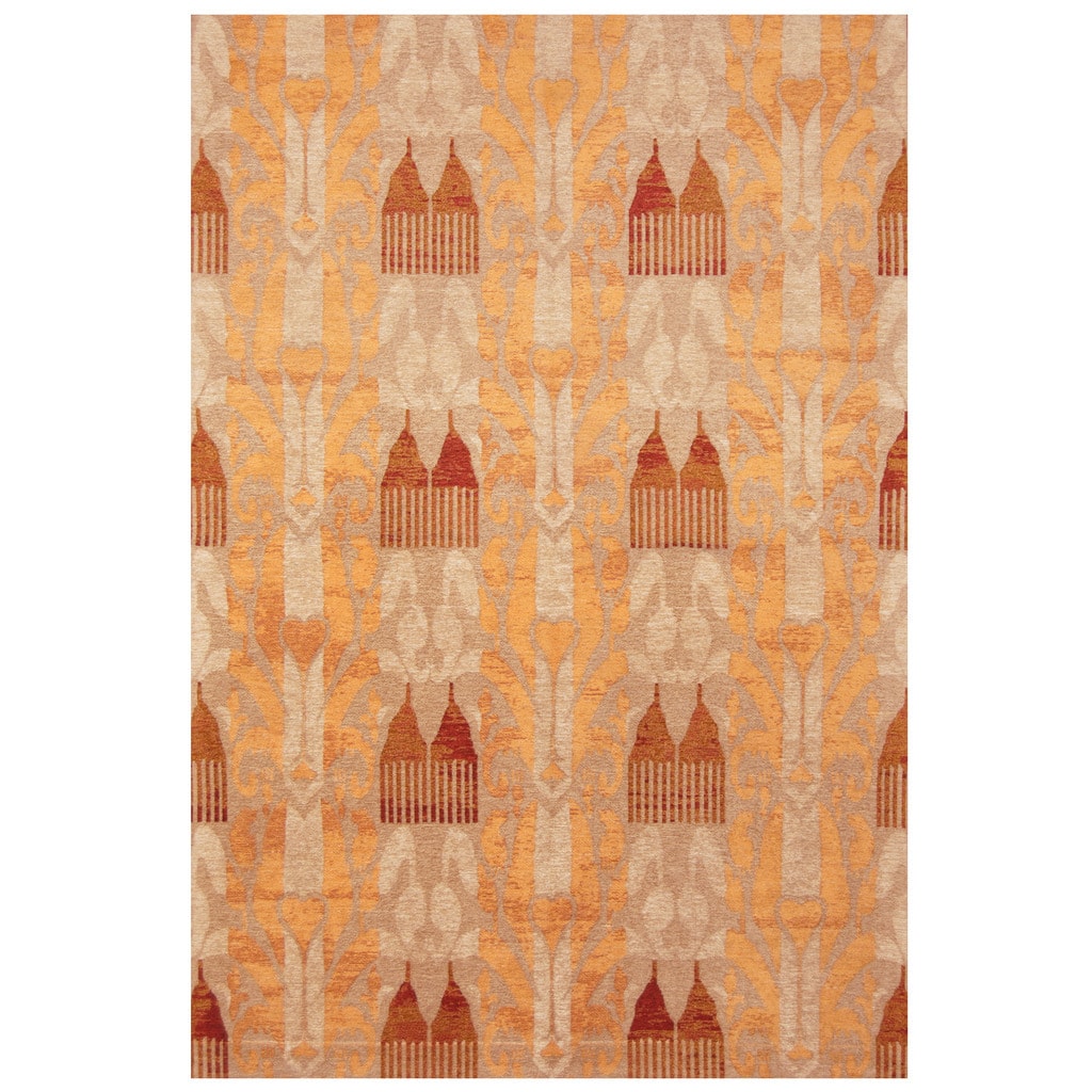 HERAT ORIENTAL Handmade Chenille Flatweave Ikat Rug - 5' x 8'