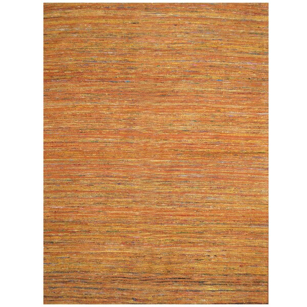 Handmade Chenille Flatweave Rug (India) - 6'6" x 8'6"