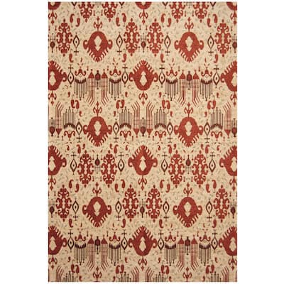 HERAT ORIENTAL Handmade Chenille Flatweave Ikat Rug - 6'6" x 9'6"