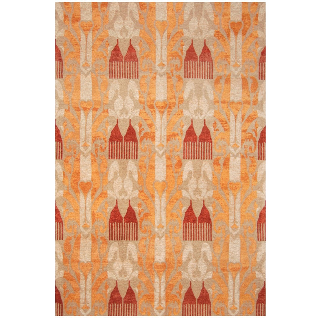 HERAT ORIENTAL Handmade Chenille Flatweave Ikat Rug - 6'6" x 9'6"