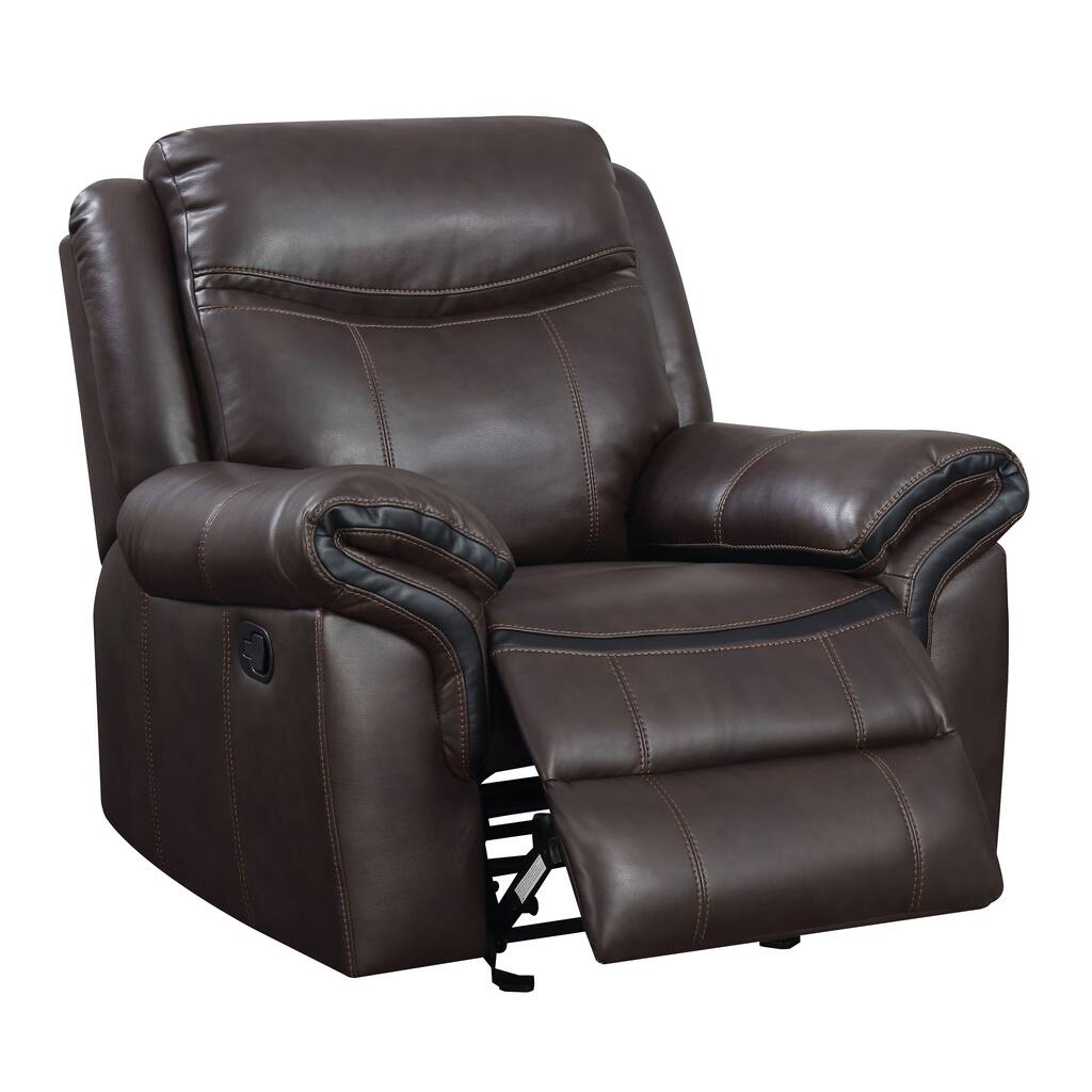 Furniture of America Yeln Contemporary Brown Glider Recliner