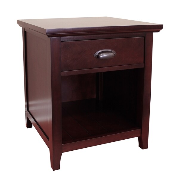 Donnieann Lindendale Espresso Finish Birch 24 Inch High Side Table Donnieann Lindendale Espresso Finish Birch 24 Inch High Side Table