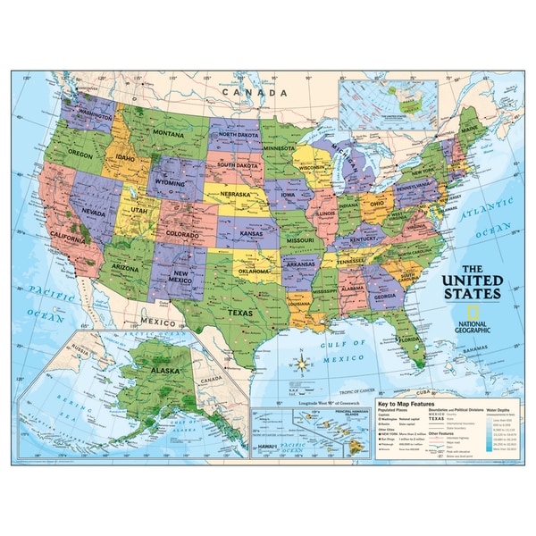 Shop Political Series USA Map - Overstock - 17663326