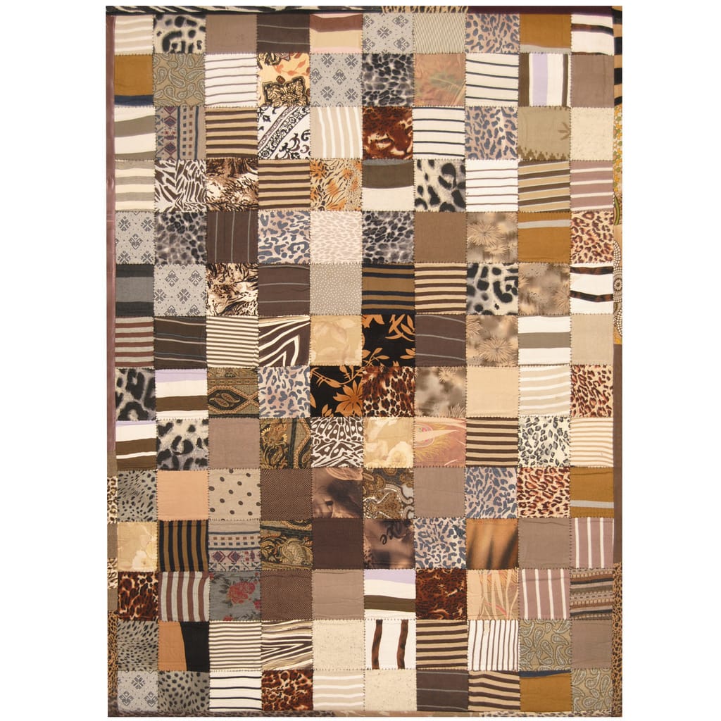 Handmade One-of-a-Kind Memory Foam Cotton Patchwork Rug (India) - 5'4 x 7'6