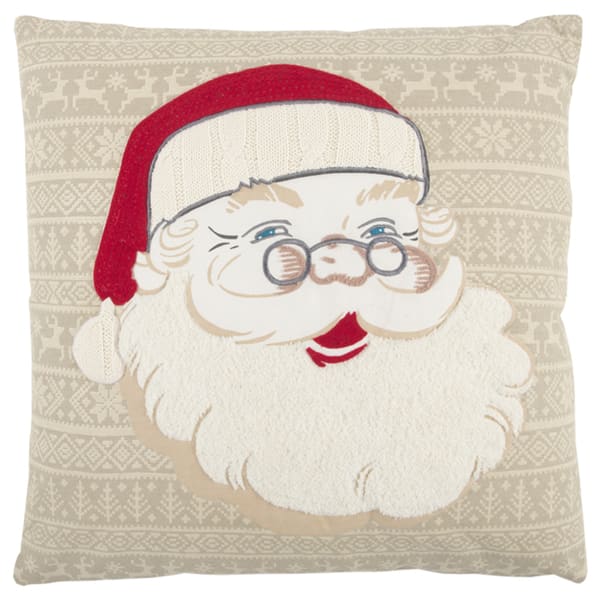 Rizzy Home 20 x 20 inch Christmas Beige/Red Santa Clause Decorative Throw  Pillow - Bed Bath & Beyond - 17663493