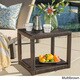 Boracay Outdoor Square Wicker Accent Table by Christopher Knight Home - Thumbnail 1