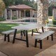 Thumbnail 9, Boracay Outdoor 3-piece Picnic Dining Set by Christopher Knight Home. Changes active main hero.