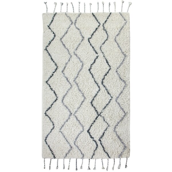 Ella Fringe Grey Area Rug