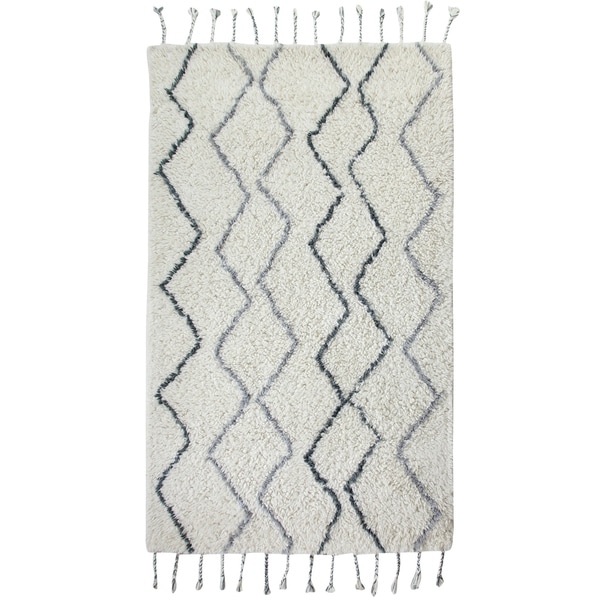 Ella Fringe Grey Area Rug - 5' x 8'