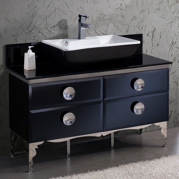 Fany 30 White Modern Free-standing Vessel Single Bathroom Vanity Set