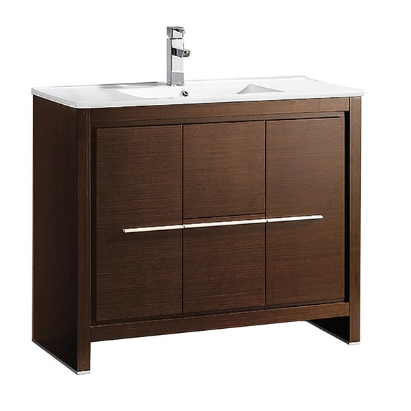 Fresca Allier 40" Wenge Brown Modern Bathroom Cabinet w/ Sink