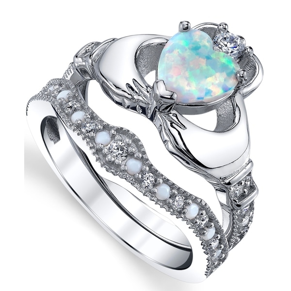 1.00 CT Heart Shape Simulated CZ Diamond /& Green Emerald 925 Sterling Silver Plated Engagement Ring for Womens
