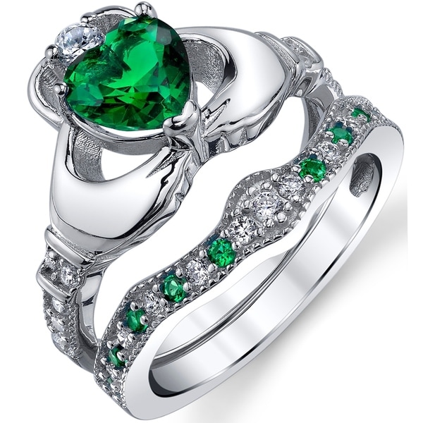 Shop Oliveti Sterling Silver Claddagh Engagement Ring