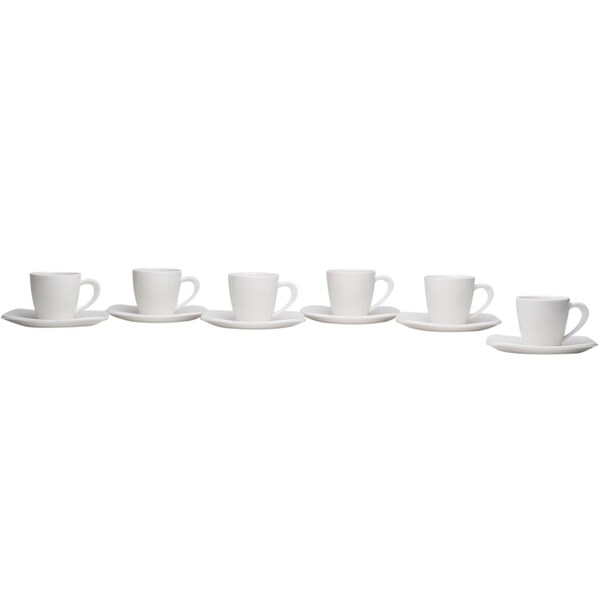 Hospitality White Espresso Cup & Saucer (Set of 6)