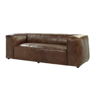 Rustic Sofas Couches For Less Acme Furniture Brancaster Top Grain Leather Sofa Retro Brown