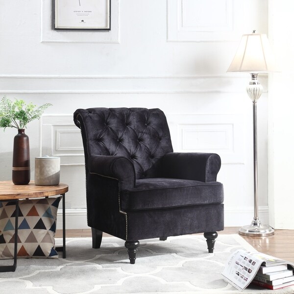 Shop Classic Velvet Living Room Accent Chair Armchair ...
