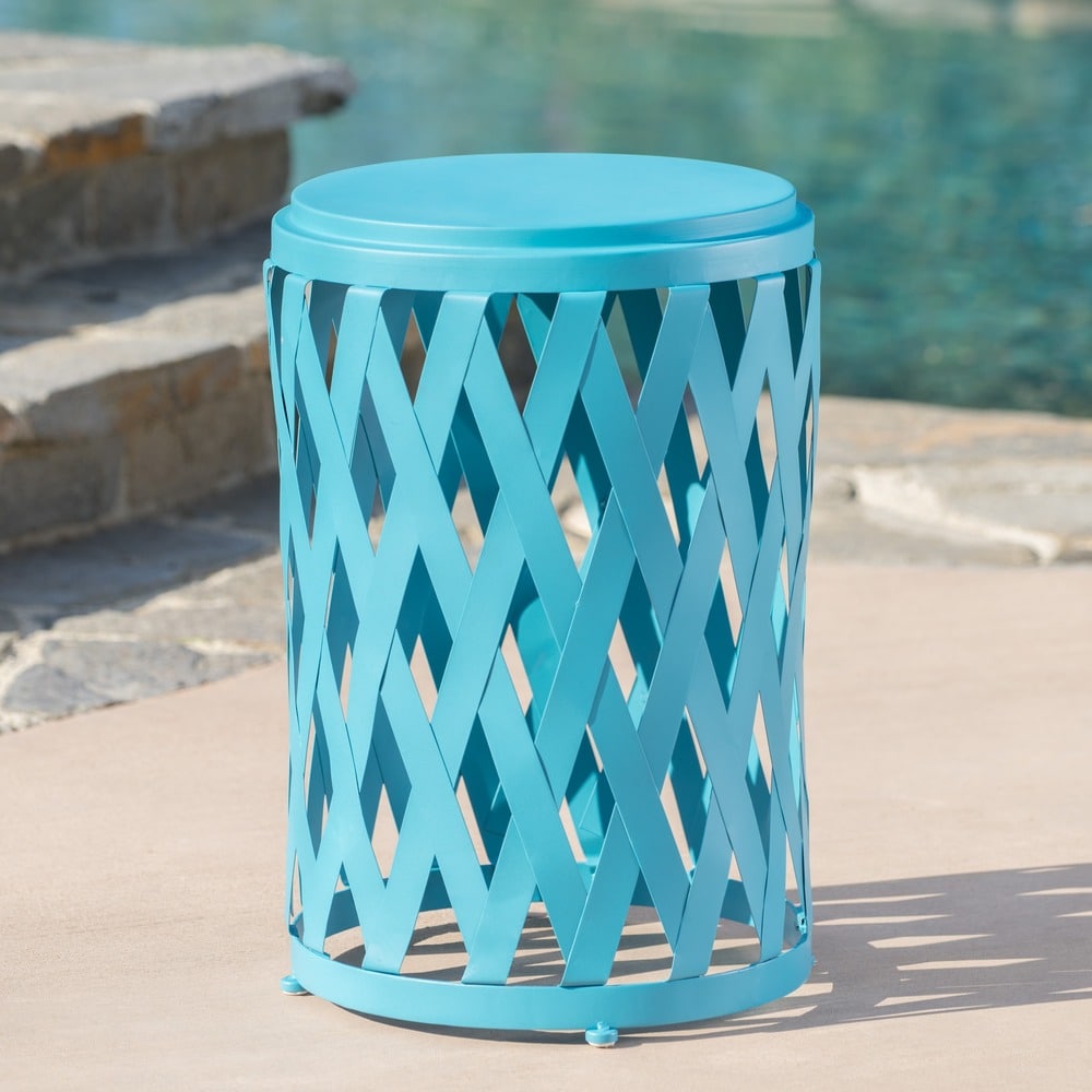 lattice outdoor side table