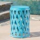 preview thumbnail 5 of 21, Selen Outdoor Modern 14 Inch Iron Side Table by Christopher Knight Home