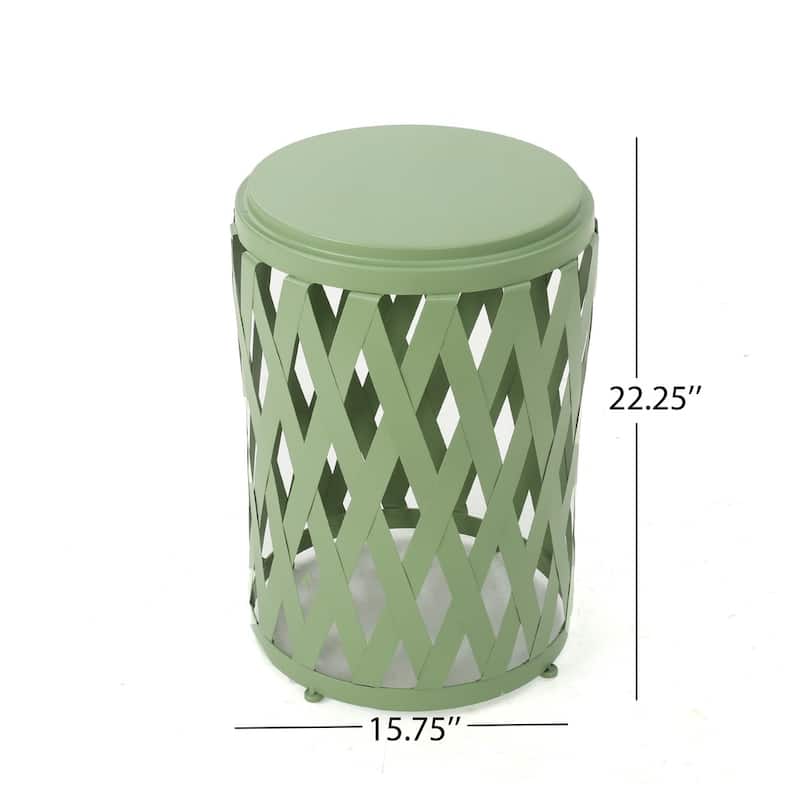 Selen Outdoor 12-inch and 14-inch Lattice Nested Side Table Set by Christopher Knight Home