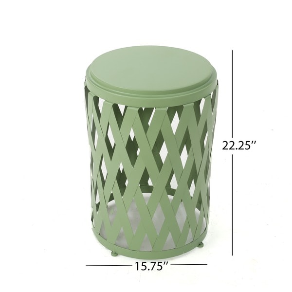 Selen Outdoor 12-inch and 14-inch Lattice Nested Side Table Set by Christopher Knight Home